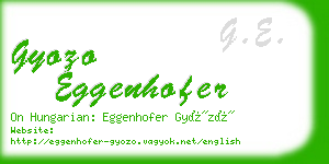 gyozo eggenhofer business card